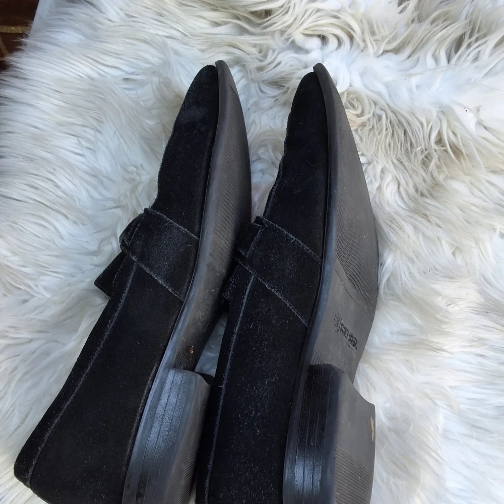 Stacy Adams‎ Black suede stylized loafers 11.5